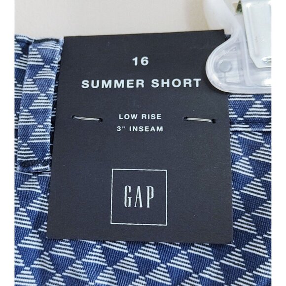 Gap Women's Chino Summer Short Low Rise Diamond Geo Print Shorts Size 16 R New - Picture 3 of 4